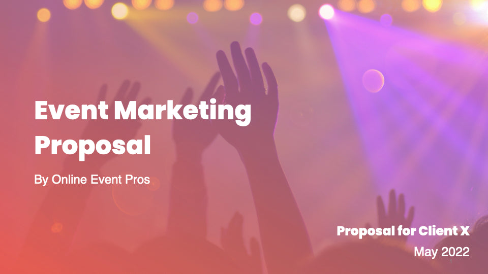 Online Event Marketing Proposal