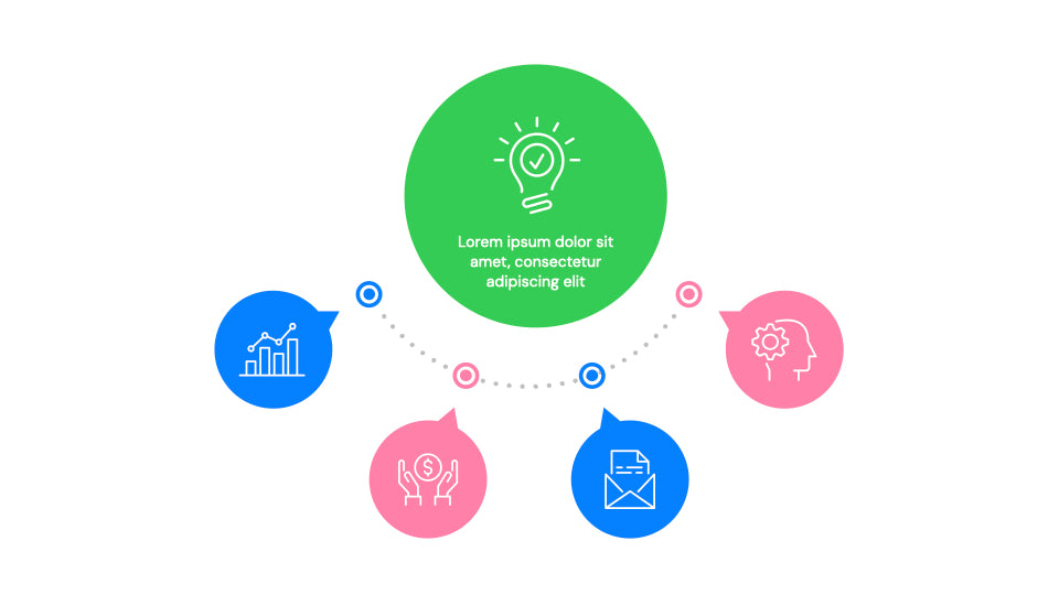 Flowcharts Keynote Presentation Templates. Set 02.