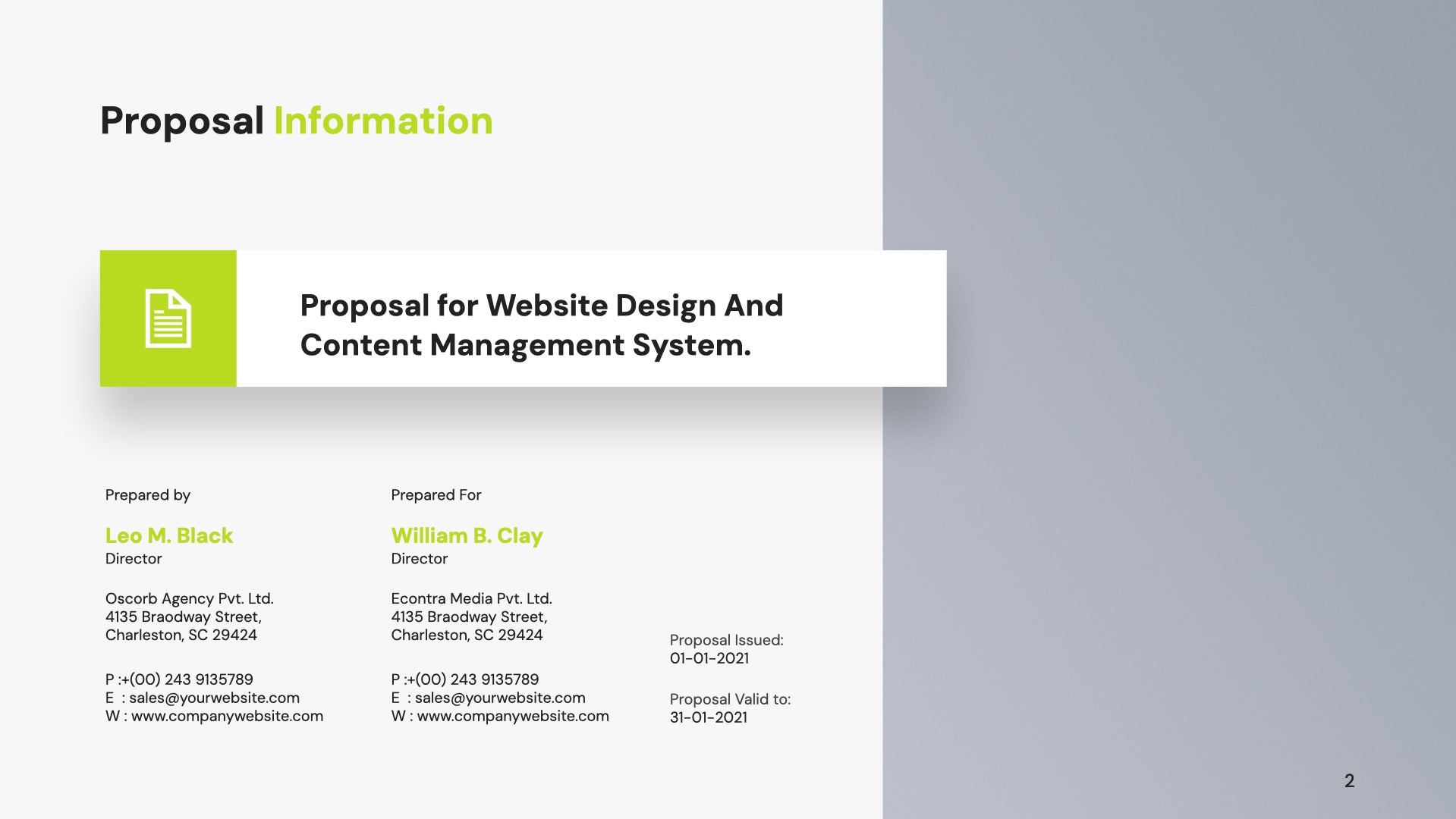 Proposal Powerpoint Template