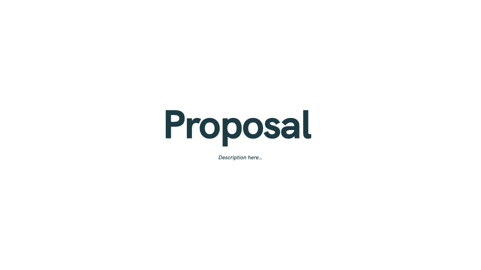 Proposal Presentation Keynote Template