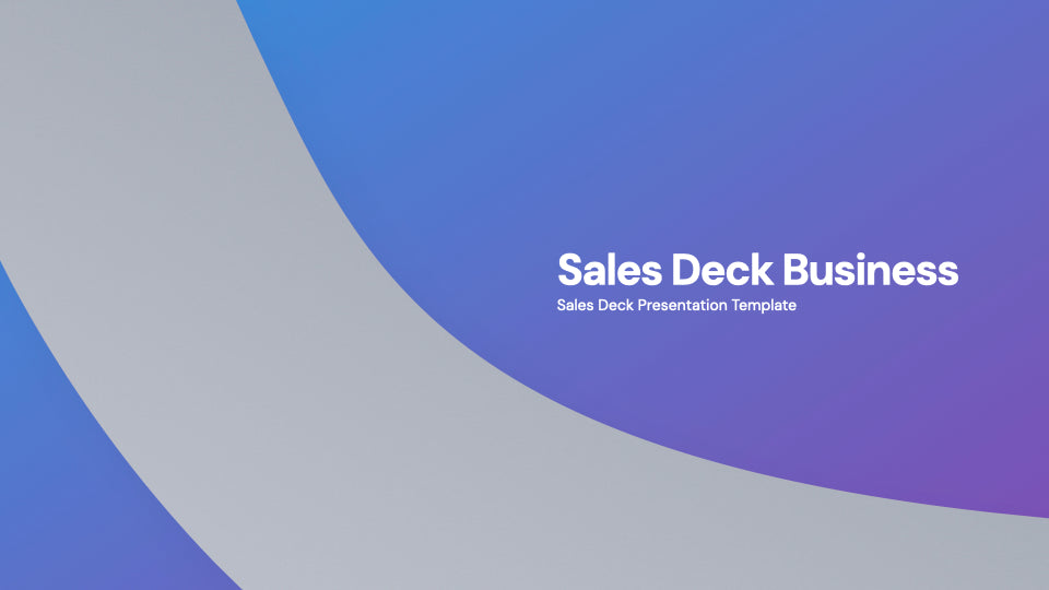 Modern Sales Deck Business Keynote Template