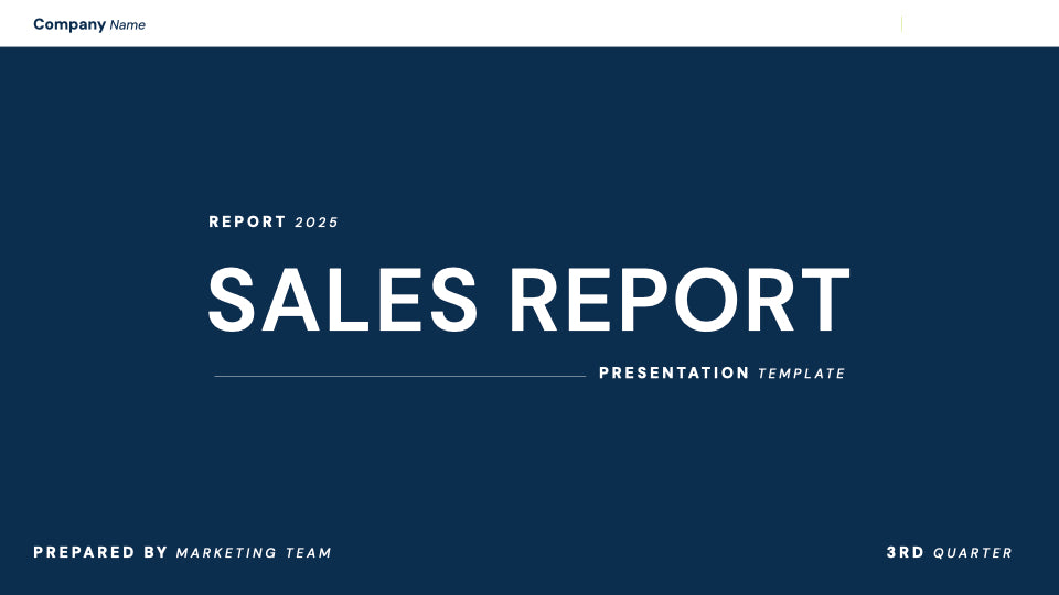 Sales Report Presentation Template Powerpoint