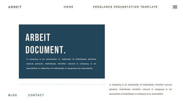 Arbeit - Portfolio PowerPoint Template