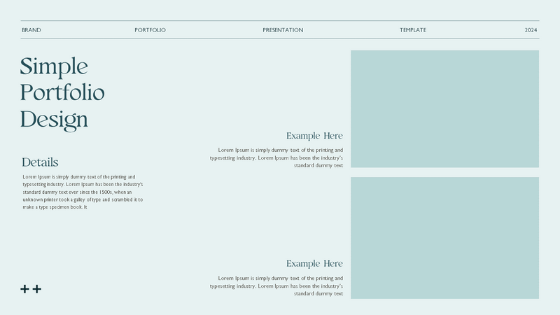 Portfolio Presentation Template