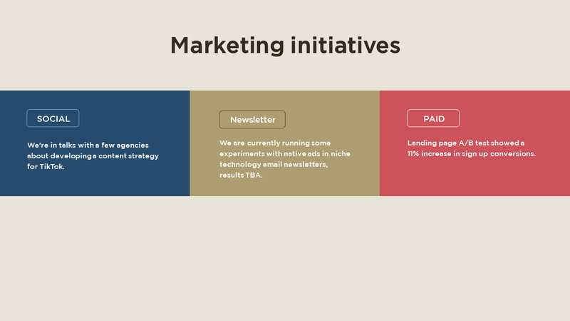 Investor Update Pitch Deck Template