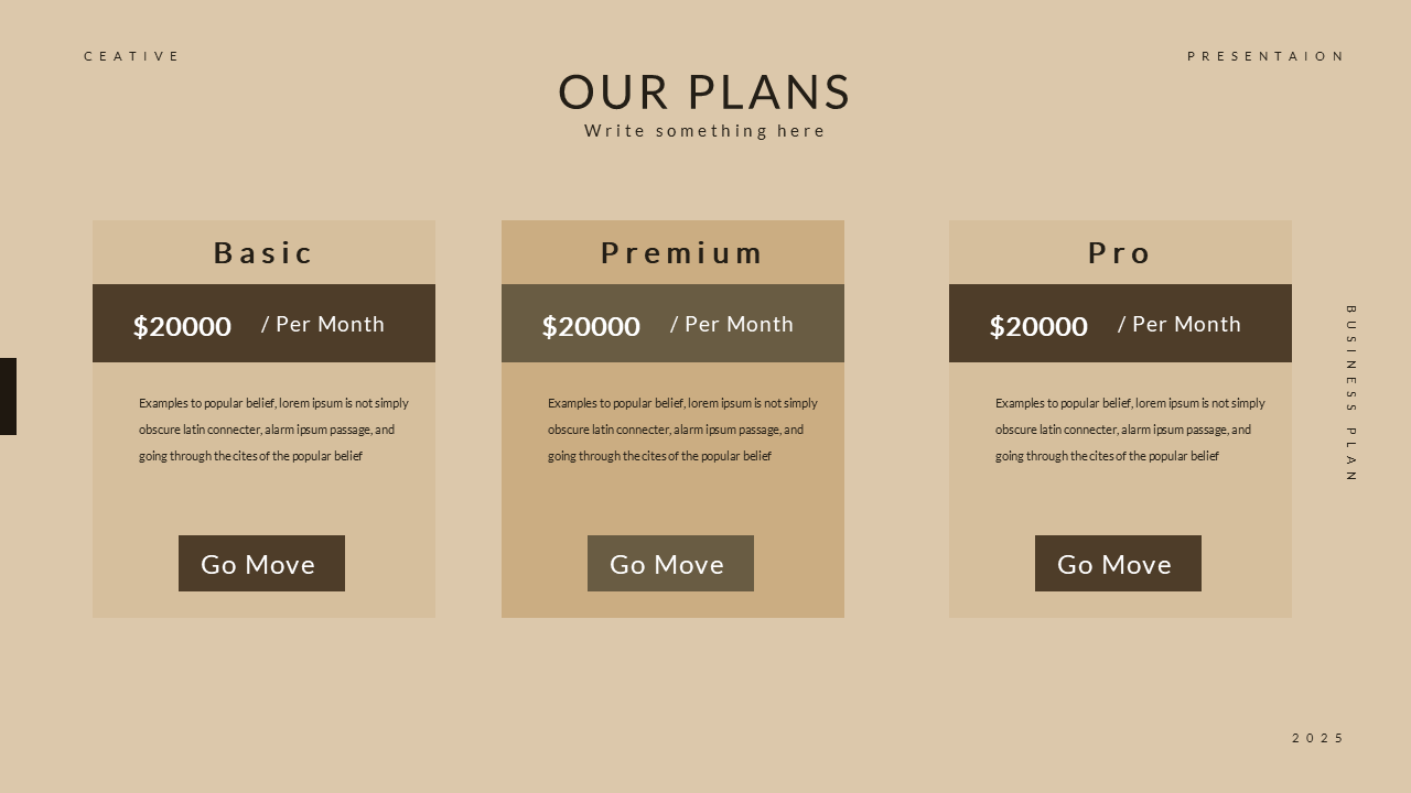 Business Plan Presentation Template