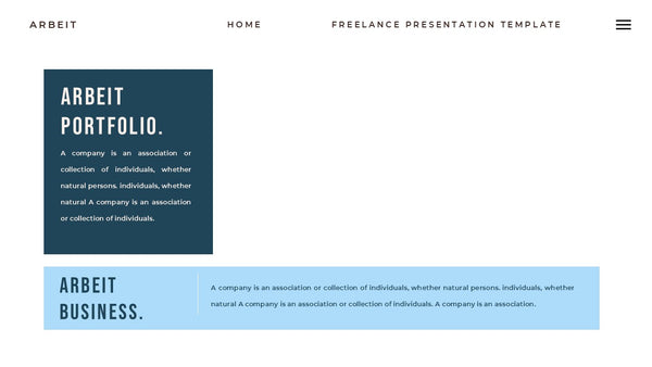 Arbeit - Portfolio PowerPoint Template