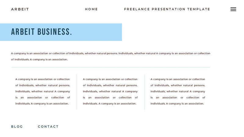Arbeit - Portfolio PowerPoint Template