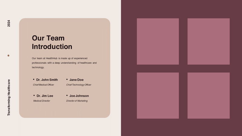 HealthHub - Medical Pitch Deck PowerPoint