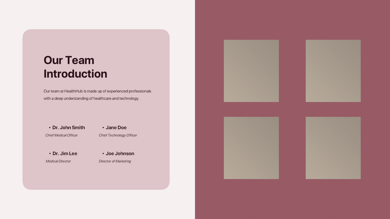 Digital Health Solutions Pitch Deck Template