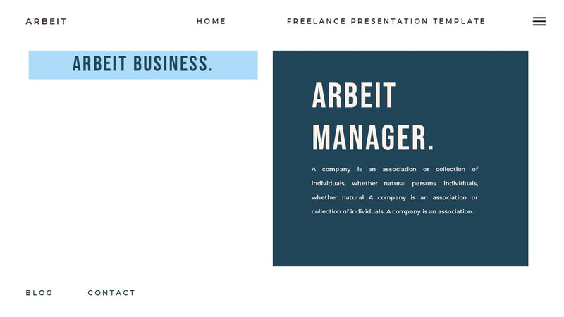Arbeit - Portfolio PowerPoint Template