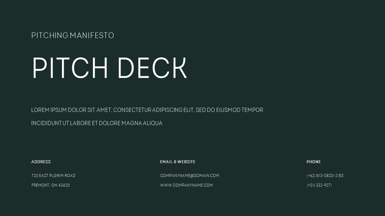 Pitch Deck - Powerpoint Template