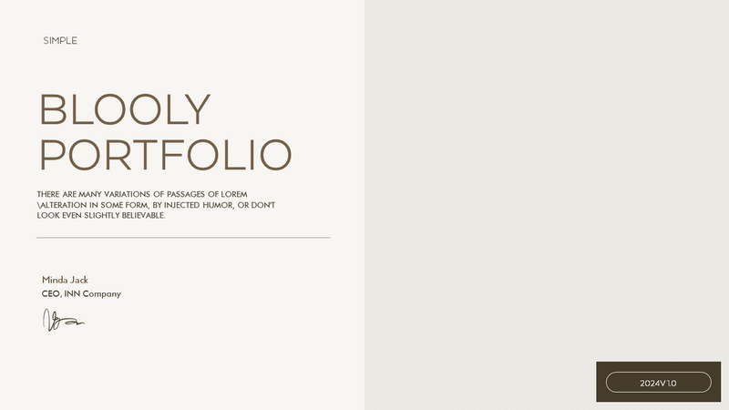 Portfolio Presentation Template