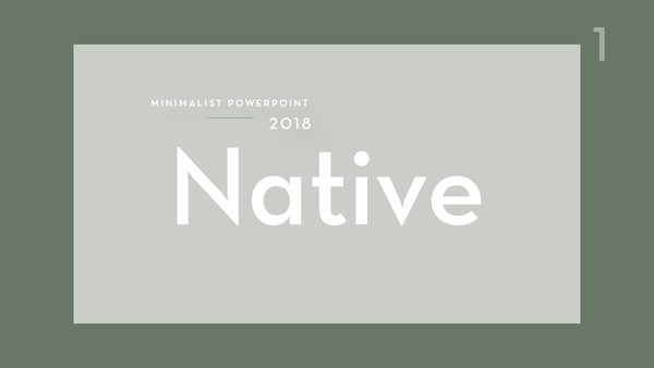 Native Minimalist PowerPoint Template