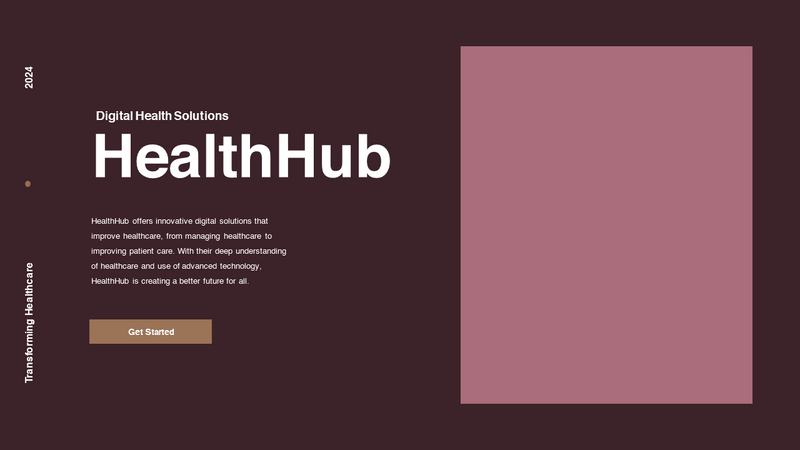 HealthHub - Medical Pitch Deck PowerPoint