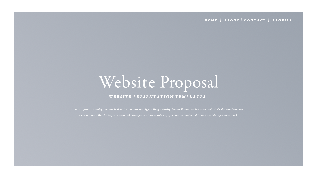 Website Proposal - Keynote Template