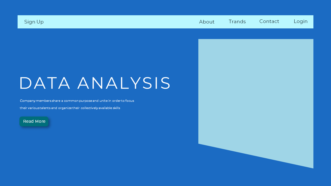 Blue Data Analysis PowerPoint Template