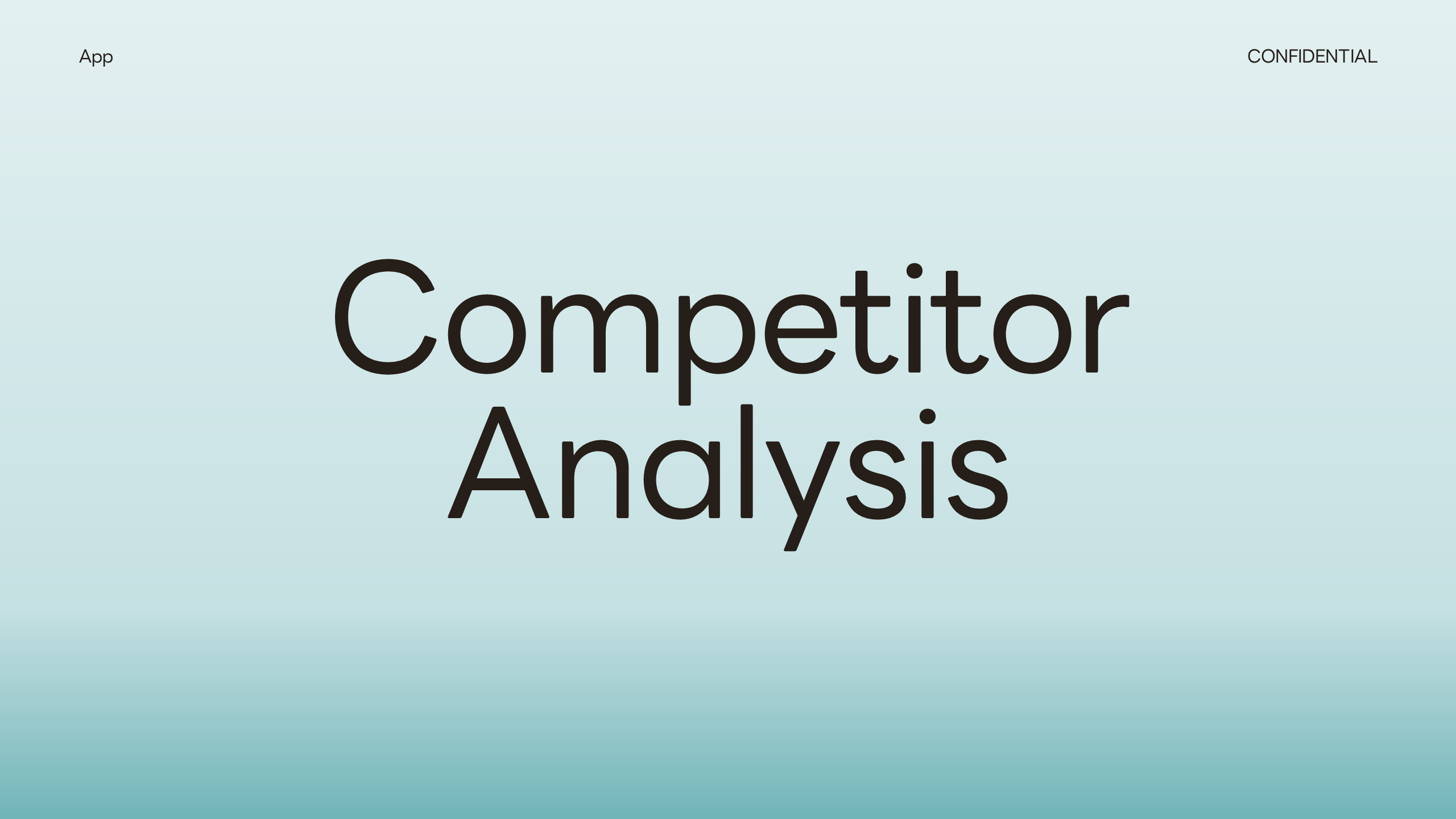 Competitor Analysis template