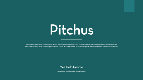 Pitchus - Pitch Deck Presentation