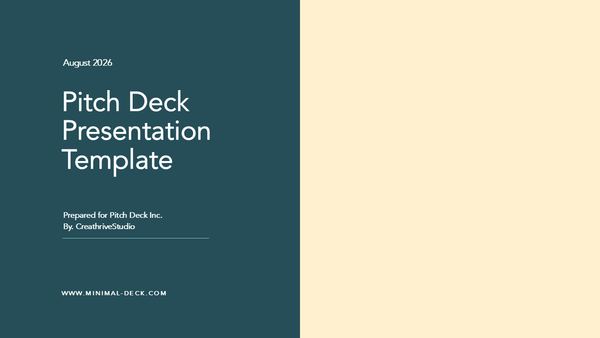 Investor Pitch Deck Presentation