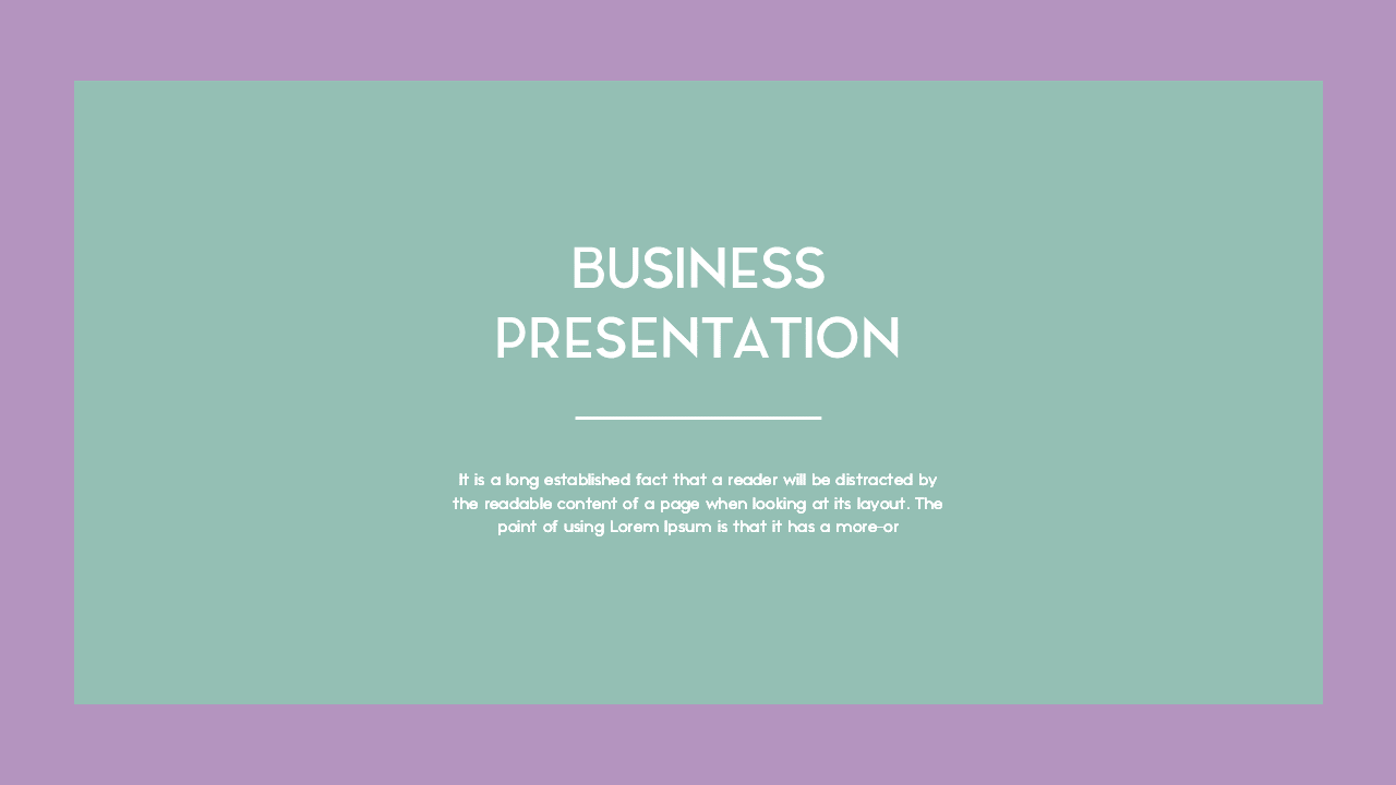 Business Presentation Template