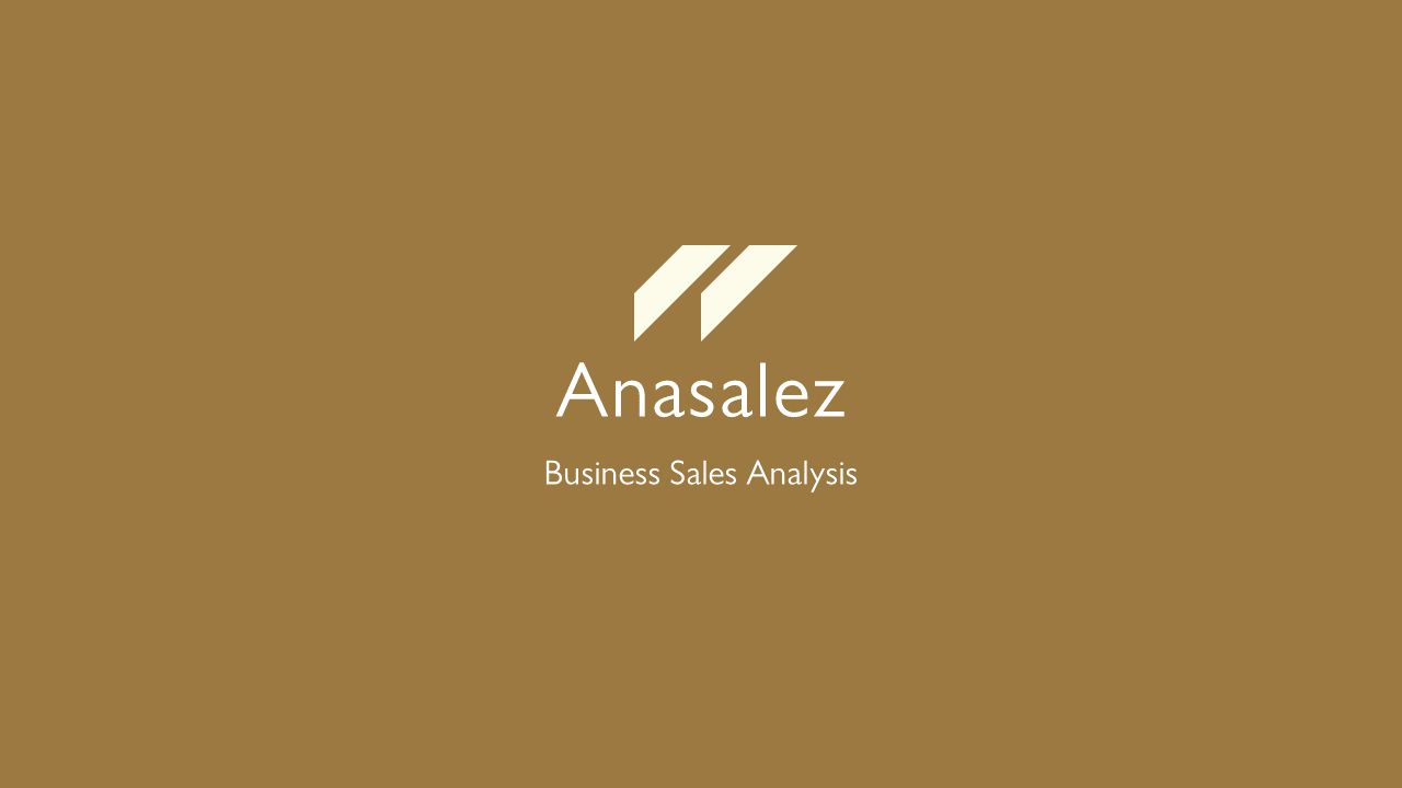 Anasalez – Sales Analysis Powerpoint Presentation