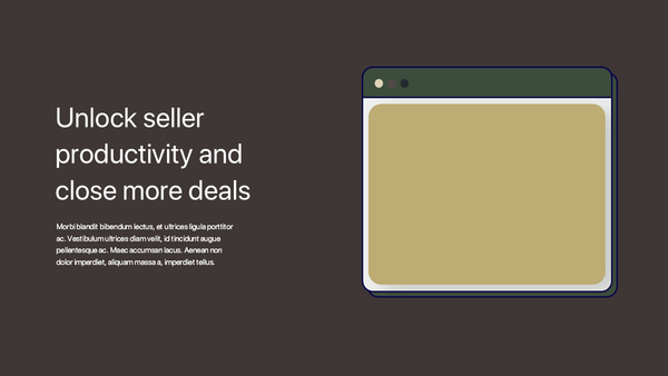 Seller Productivity Pitch Deck