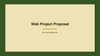 Web Project Proposal Presentation Template