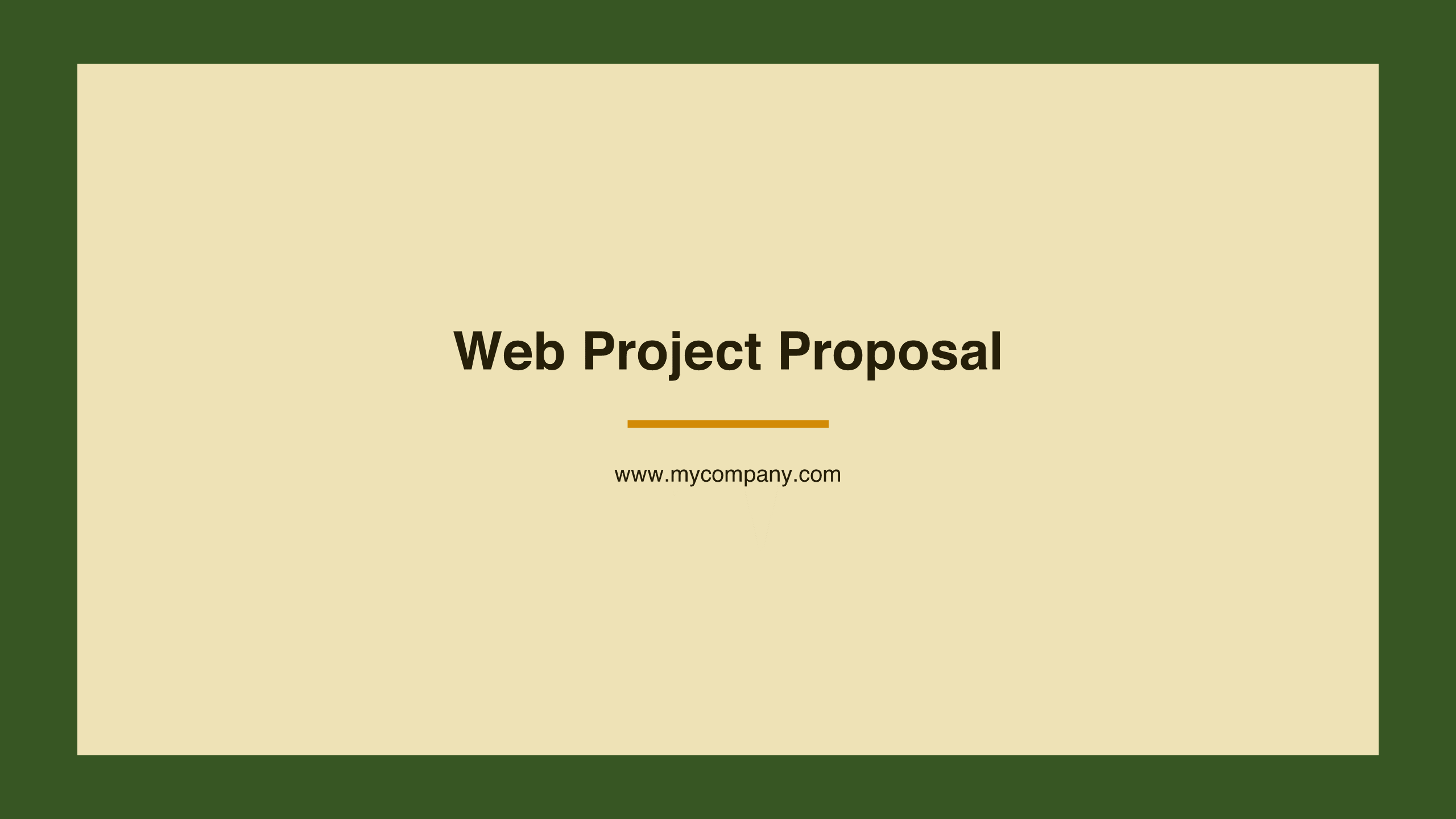 Web Project Proposal Presentation Template