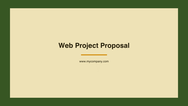 Web Project Proposal Presentation Template