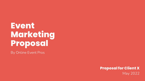 Online Event Marketing Proposal