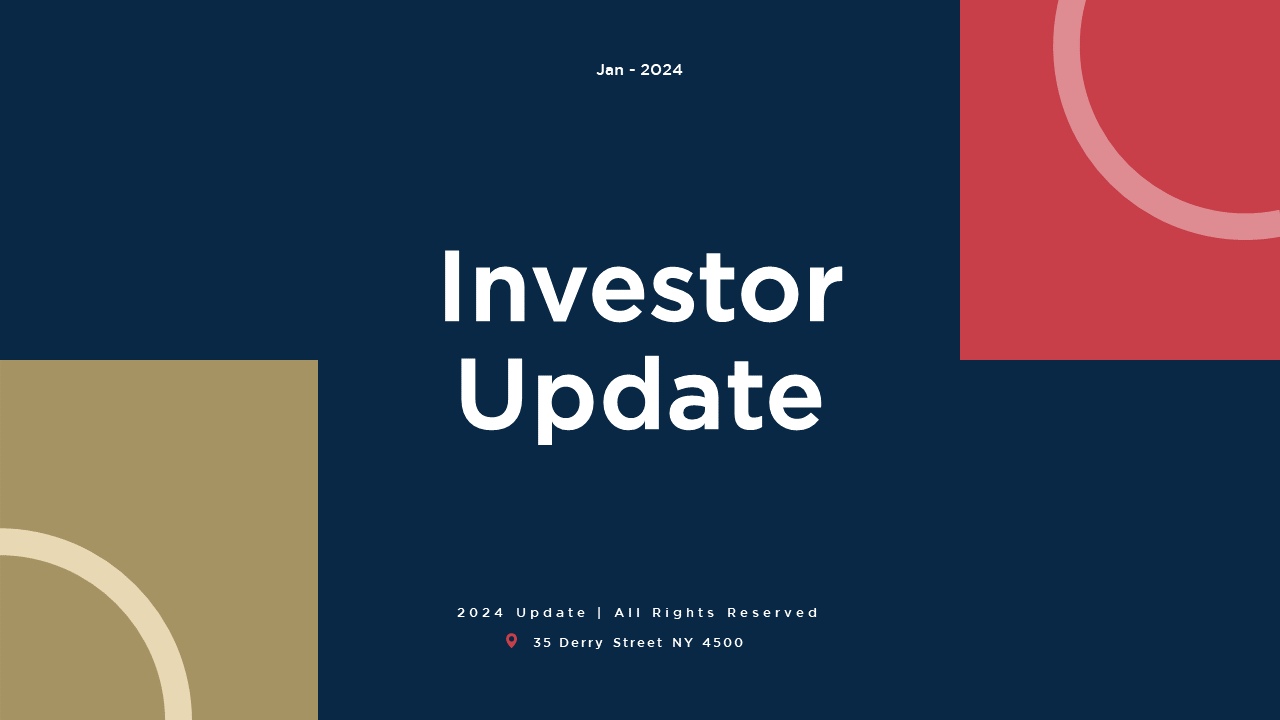 Investor Update Pitch Deck Template