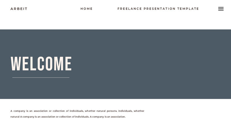 Arbeit - Portfolio PowerPoint Template