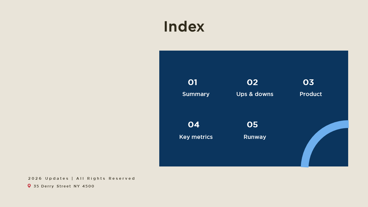 Investor Update Pitch Deck Template