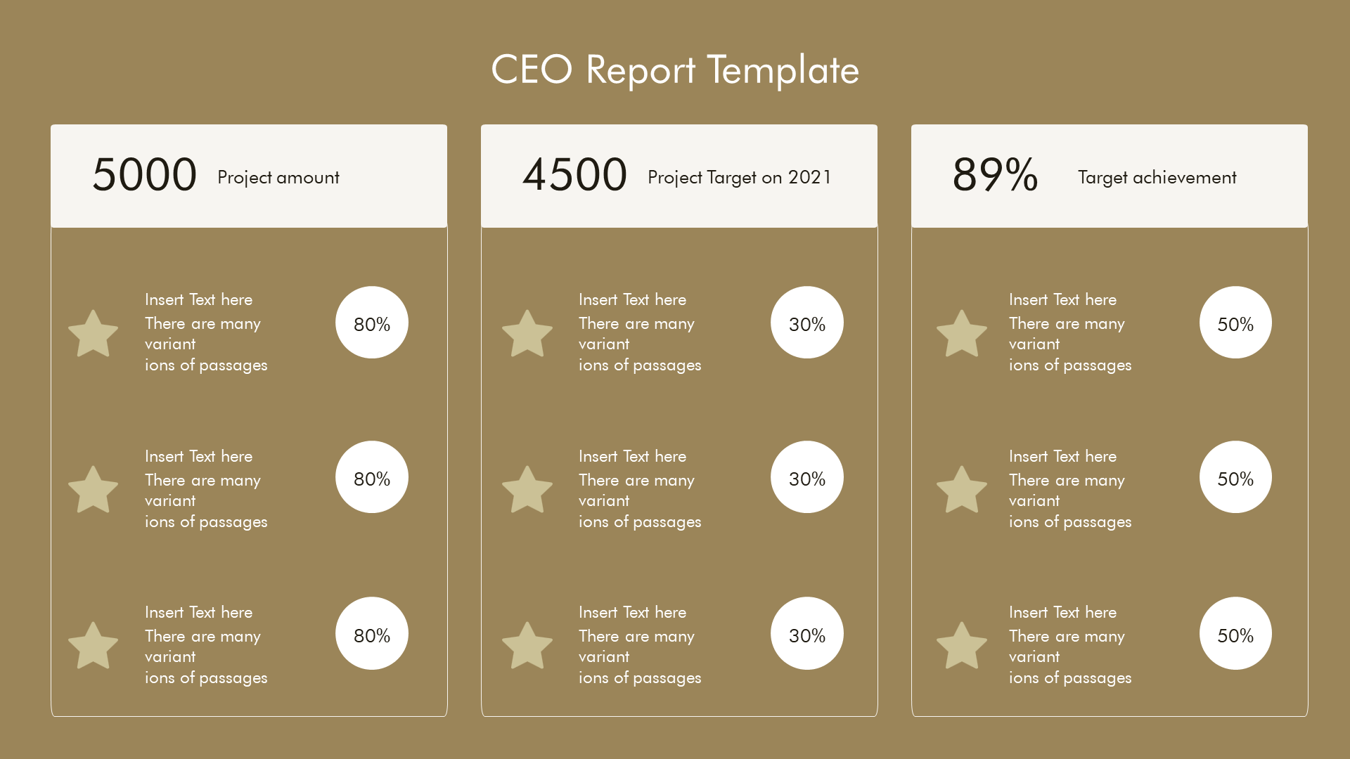 CEO Report Keynote Template