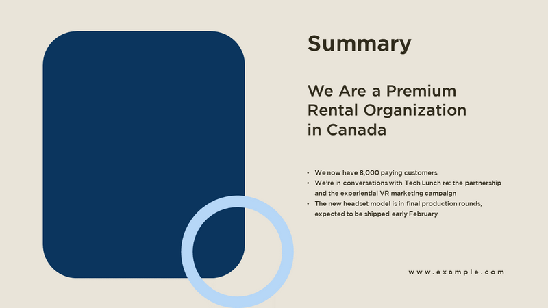 Investor Update Pitch Deck Template