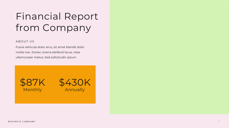 Reportia - Annual Report Powerpoint Template