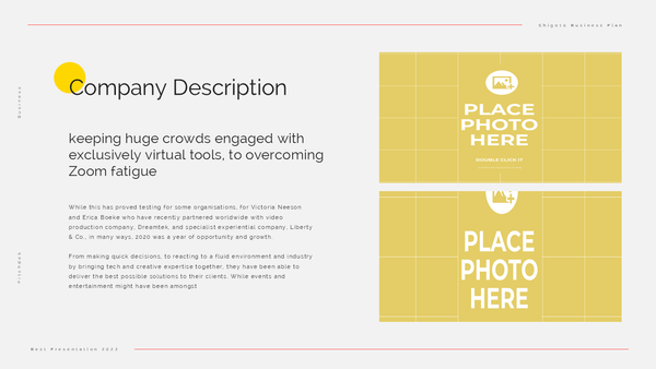 Clean Business Plan Presentation Template