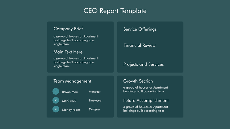 CEO Report Keynote Template