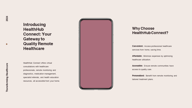 HealthHub - Medical Pitch Deck PowerPoint