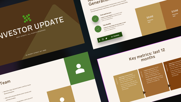 Investor Update Pitch Deck