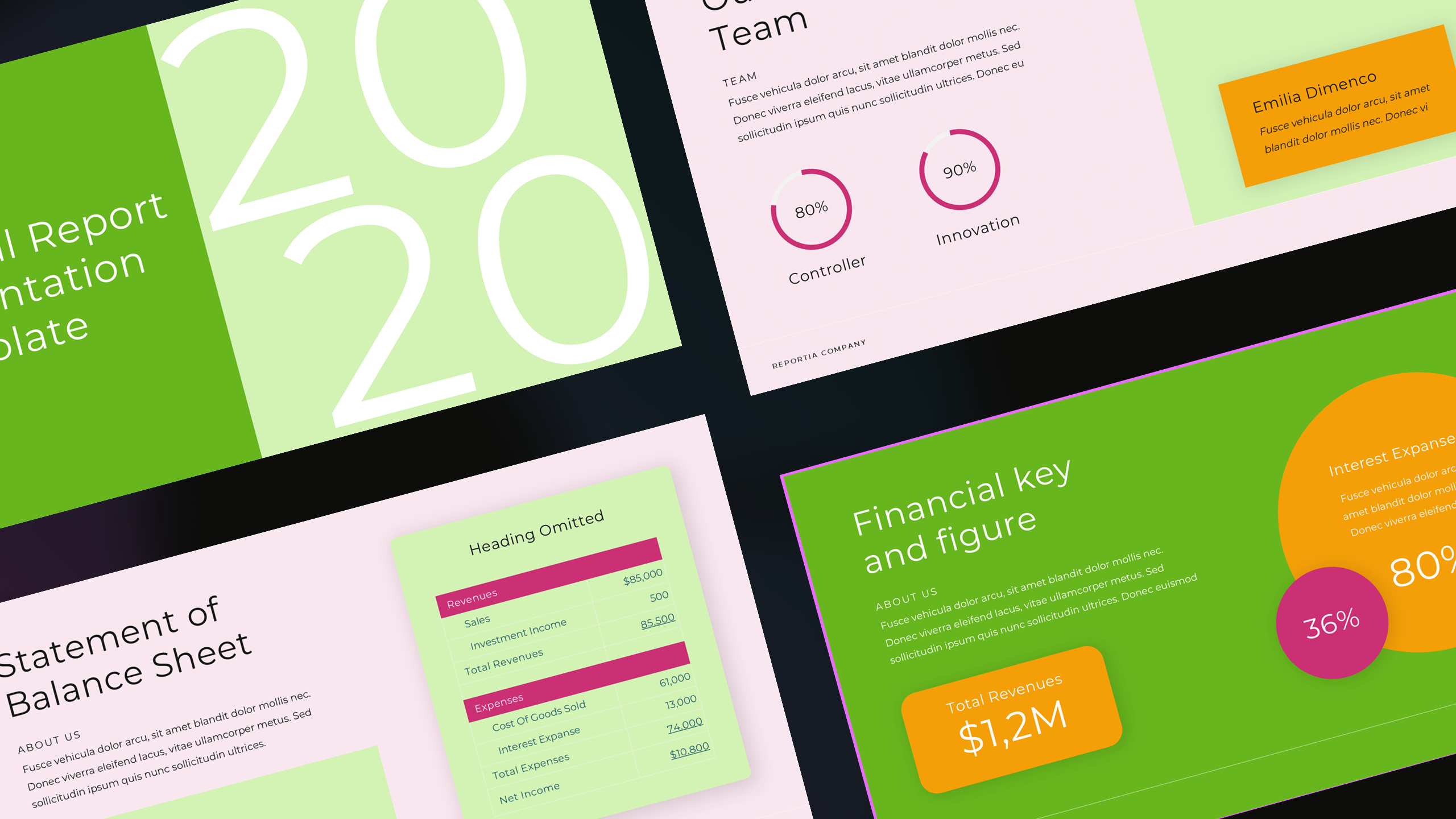 Reportia - Annual Report Powerpoint Template