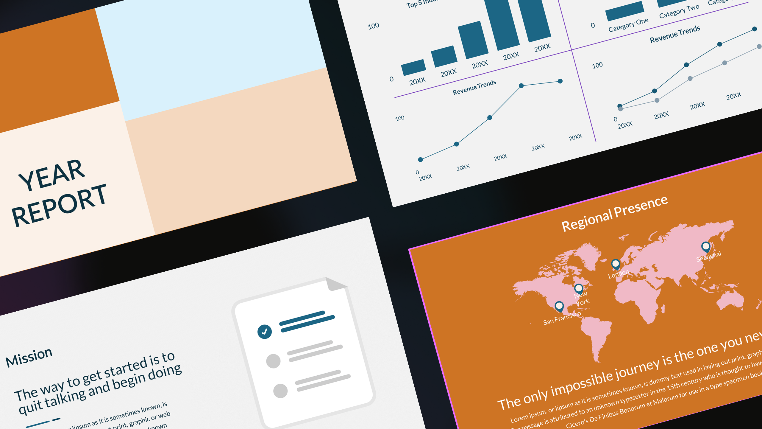 Year Report PowerPoint Template