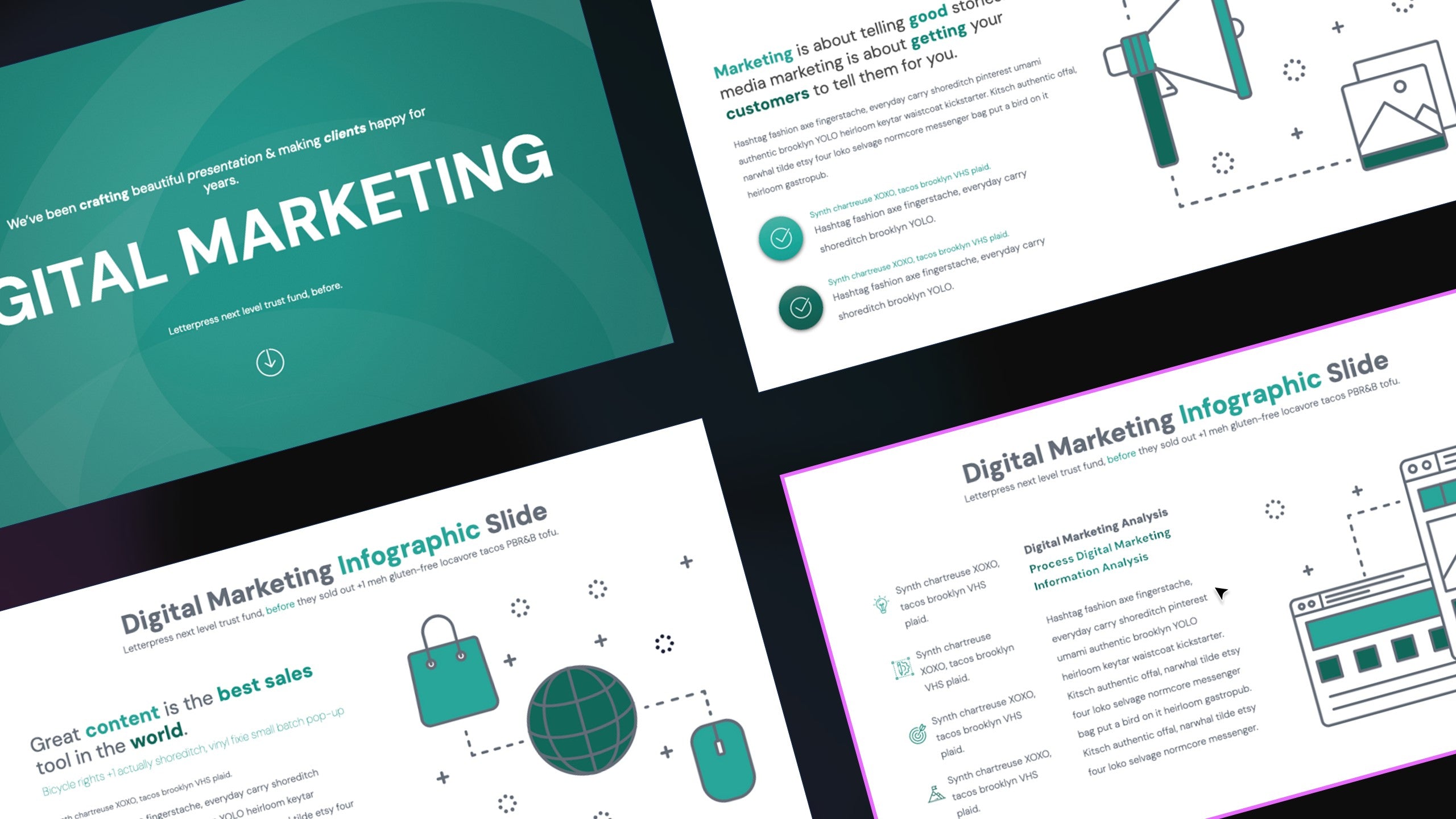 Digital Marketing - PowerPoint Infographics Slides