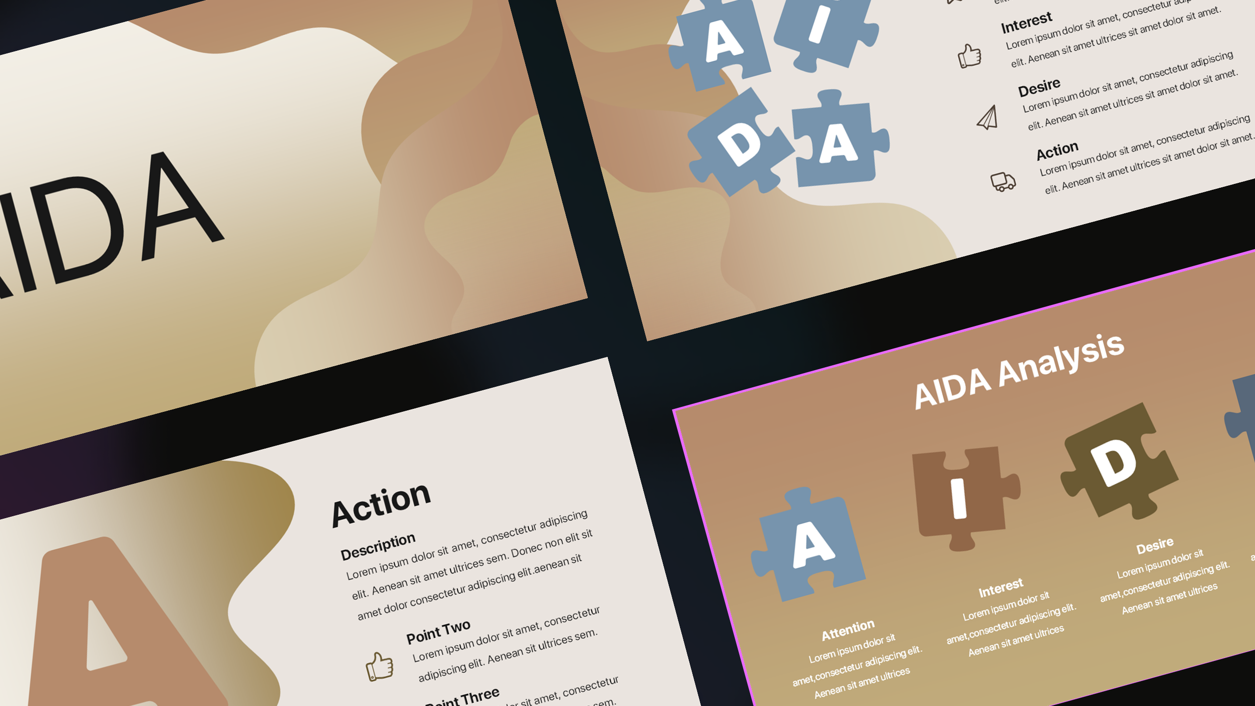 AIDA Analysis - Infographic for Powerpoint