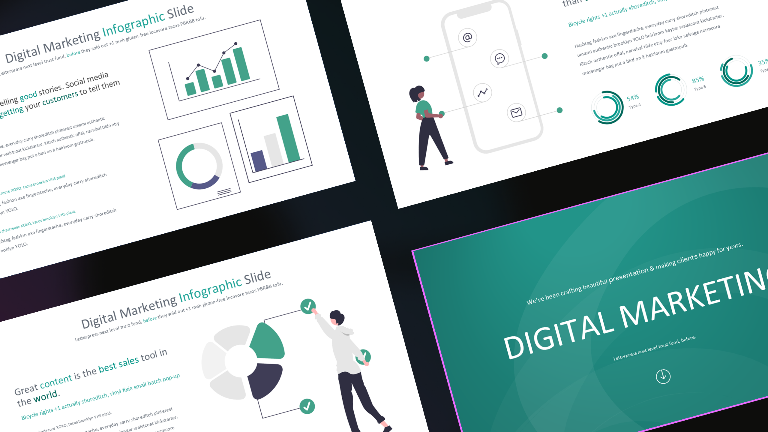 Digital Marketing - PowerPoint Infographics Slides