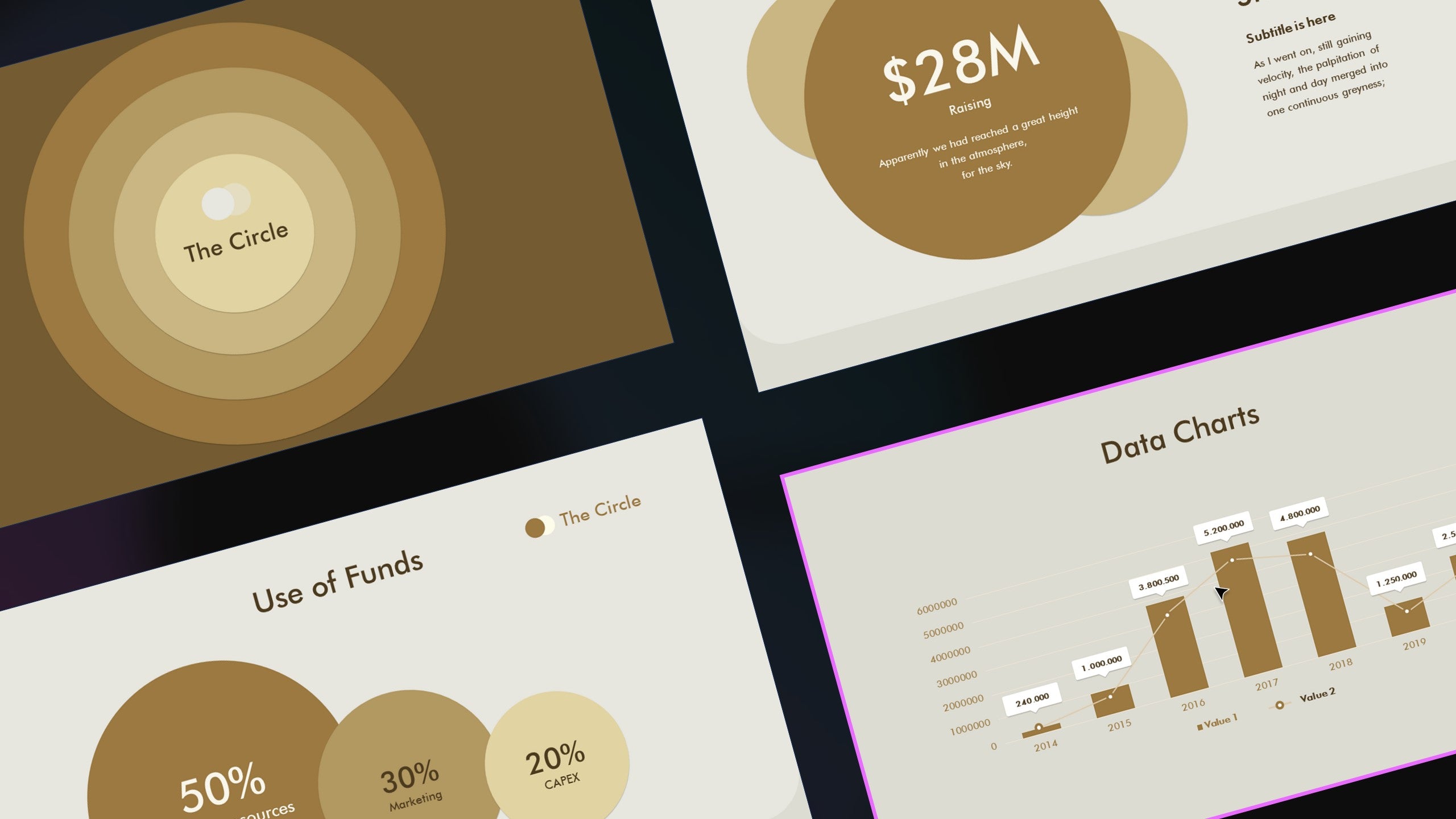 The Circle - Investor Deck PowerPoint Template