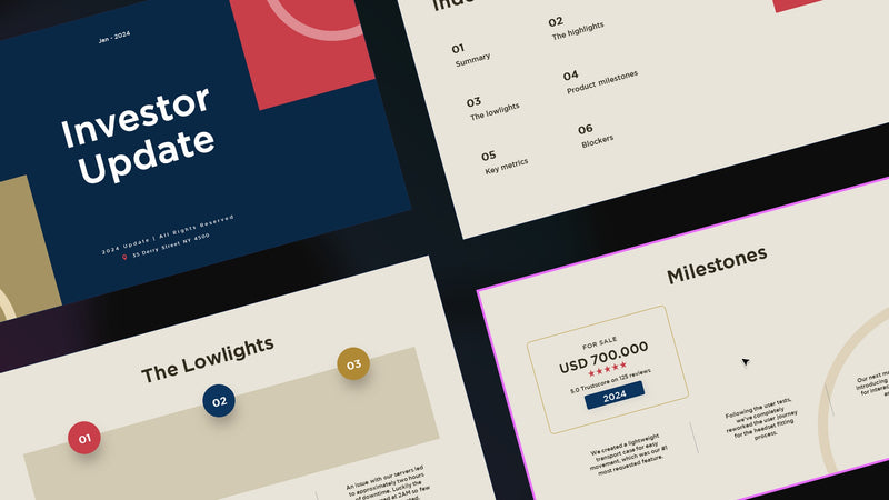 Investor Update Pitch Deck Template
