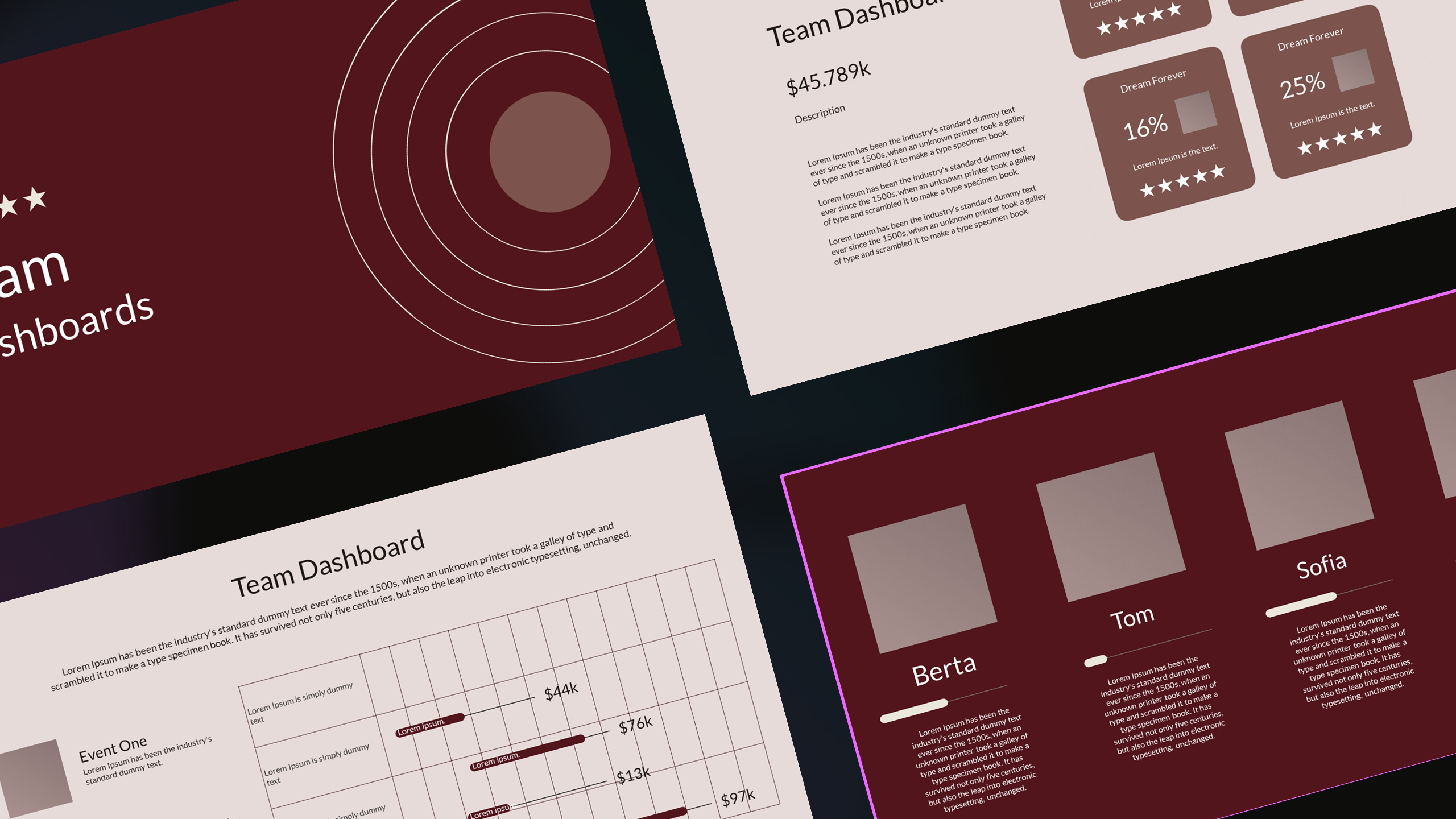 Team Dashboards Keynote Presentation Template